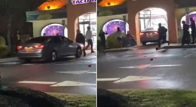 Kızgın müşteri, arabasıyla restoran personeline çarpıp kaçtı Kızgın müşteri, arabasıyla restoran personeline çarpıp kaçtı