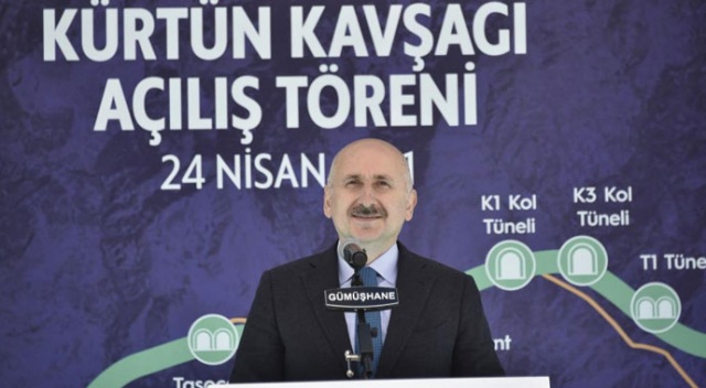 Kürtün Ayrım Kavşağı ve Tüneli törenle hizmete girdi