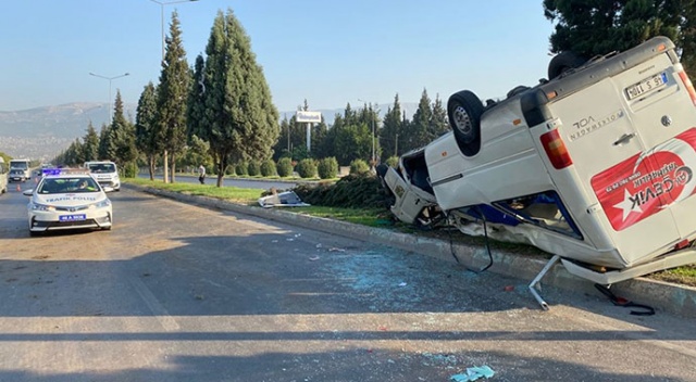 Kahramanmaraş’ta işçi servisi devrildi: 10 yaralı