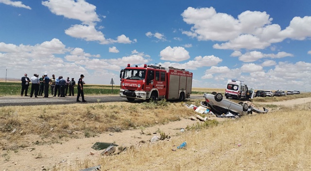 Kayseri'de otomobil devrildi, sürücüsü öldü Kayseri'de otomobil devrildi, sürücüsü öldü