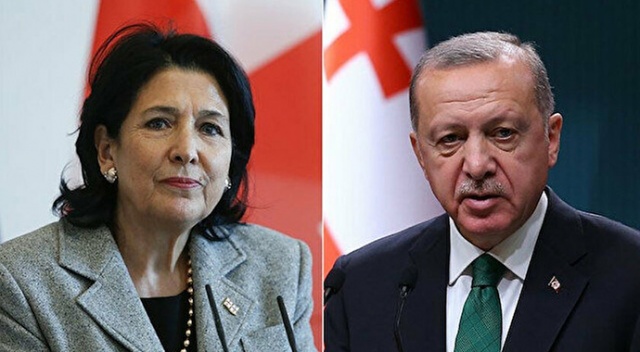 Cumhurbaşkanı Erdoğan, Gürcistan Cumhurbaşkanı ile görüştü Cumhurbaşkanı Erdoğan, Gürcistan Cumhurbaşkanı ile görüştü