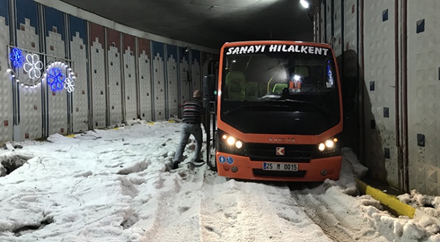 Erzurum beyaza büründü, görenler şaşkına döndü