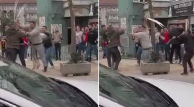 Çürük portakal kavgasında zülfikar kılıçlı saldırı!