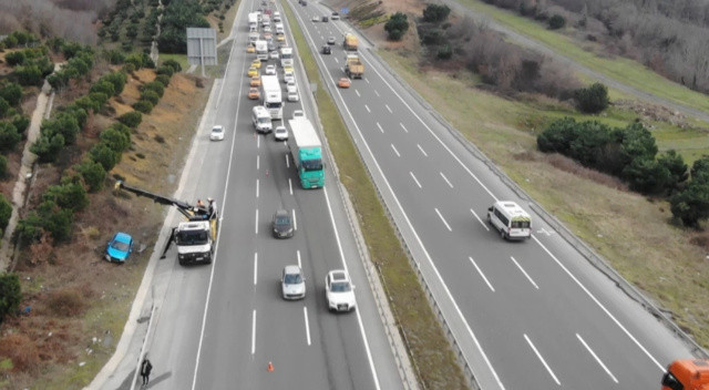 İstanbul Havalimanı yolunda kaza, yaralı var İstanbul Havalimanı yolunda kaza, yaralı var