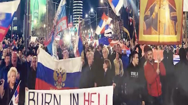 Belgrad’da NATO protestosu Belgrad’da NATO protestosu