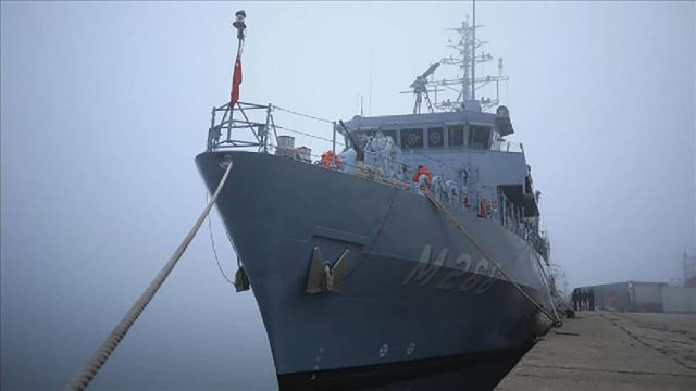 Mayın tarama gemisi "TCG Amasra" İğneada açıklarında Mayın tarama gemisi "TCG Amasra" İğneada açıklarında