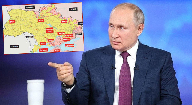 Putin yeni bir harita çiziyor: Ukrayna bölünüyor Putin yeni bir harita çiziyor: Ukrayna bölünüyor