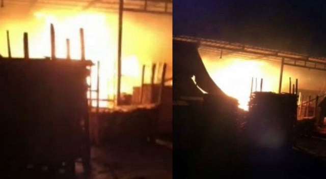 Sakarya&#039;da palet imalat atölyesinde yangın