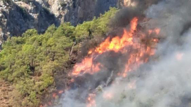 Antalya Adrasan&#039;daki orman yangını kontrol altında