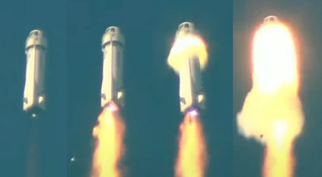 Blue Origin&#039;in roketi fırlatıldıktan sonra düştü: Saniye saniye görüntülendi
