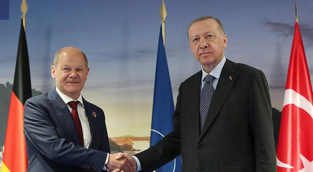 Cumhurbaşkanı Erdoğan Almanya Başbakanı Olaf Scholz ile görüştü Cumhurbaşkanı Erdoğan Almanya Başbakanı Olaf Scholz ile görüştü