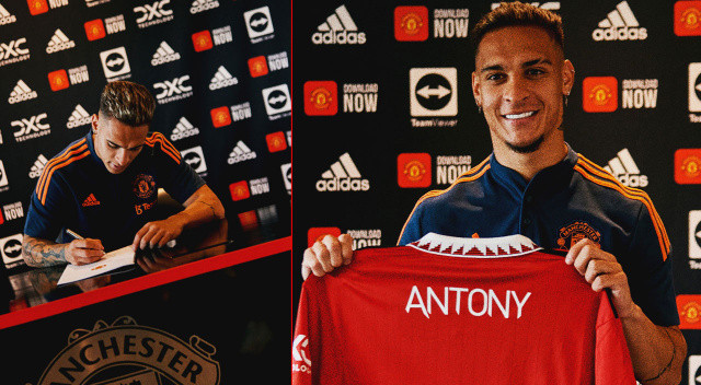 Manchester United'ın 95 milyon euroluk yeni forveti Antony'den 6 yıllık imza Manchester United'ın 95 milyon euroluk yeni forveti Antony'den 6 yıllık imza