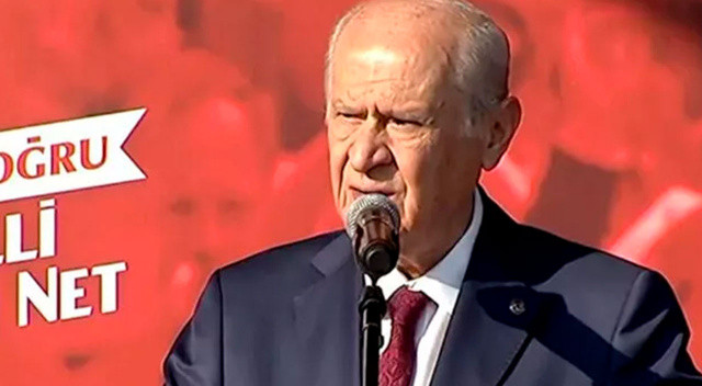 MHP Genel Başkanı Bahçeli &#039;Aday belli karar net&#039; mitinginde konuştu