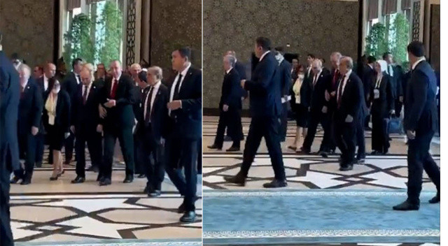 Zirveden dikkat çeken kareler: Cumhurbaşkanı Erdoğan ve Rus lider Putin kol kola girip yürüdü Zirveden dikkat çeken kareler: Cumhurbaşkanı Erdoğan ve Rus lider Putin kol kola girip yürüdü