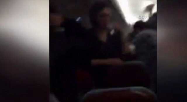 THY uçağındaki bomba paniği kamerada