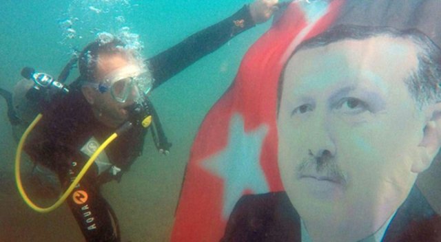 Dalgıcın ‘Erdoğan’ sevdası
