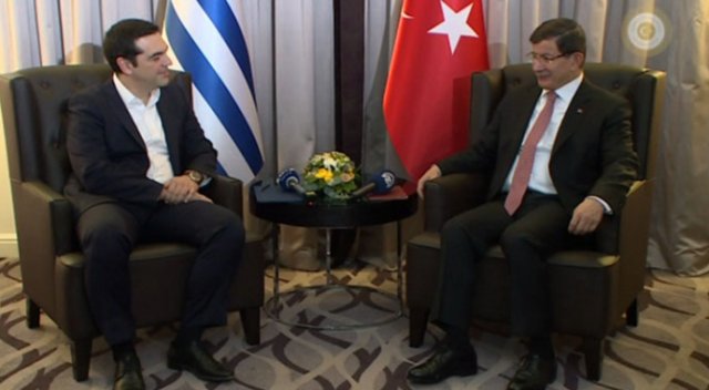 Davutoğlu Çipras’la görüştü