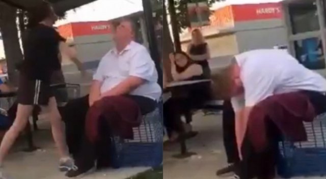 Geç kız engelli adamı yumruklayarak bayılttı