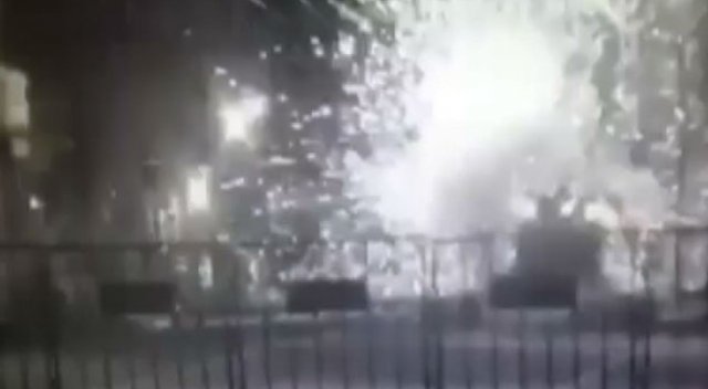 Polise roketli saldırı böyle görüntülendi