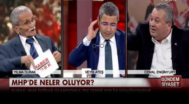 MHP'liler canlı yayında böyle birbirine girdi!