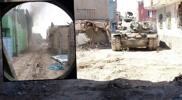 Nusaybin'de çatışma anı kamerada