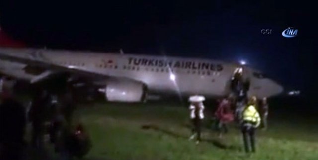 THY uçağı, Priştine’de pistten çıktı