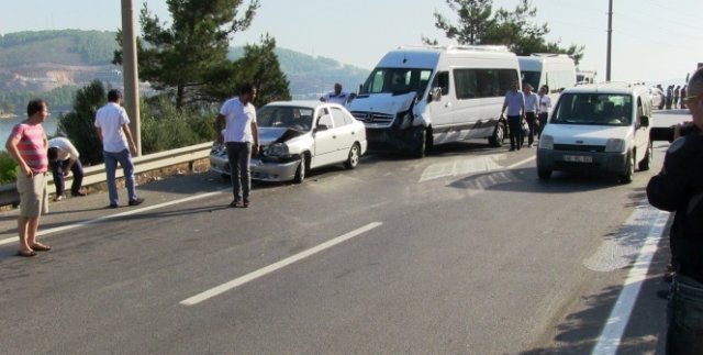 Bodrum'da 20 araç birbirine girdi: 5 yaralı