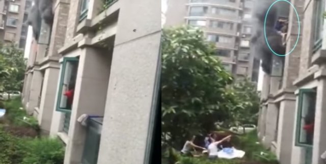 Çocuğunu 3. kattan aşağı bıraktı