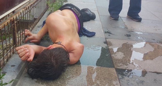 Taksim’de gencin içler acısı hali yürek burktu