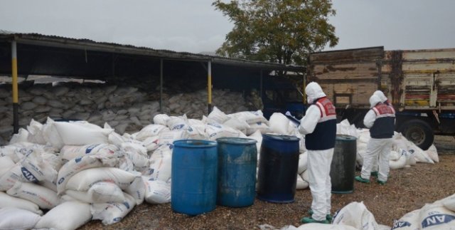 Diyarbakır’da bomba yapımında kullanılan 157 ton amonyum nitrat ele geçirildi