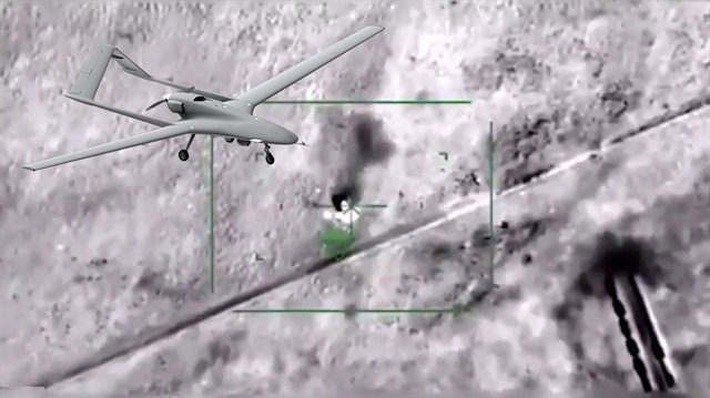 İnsansız hava aracının bomba bırakma görüntüleri