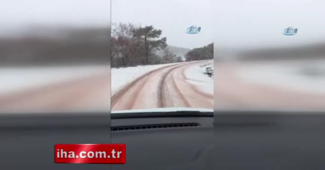 Balıkesir'e yılın ilk karı düştü