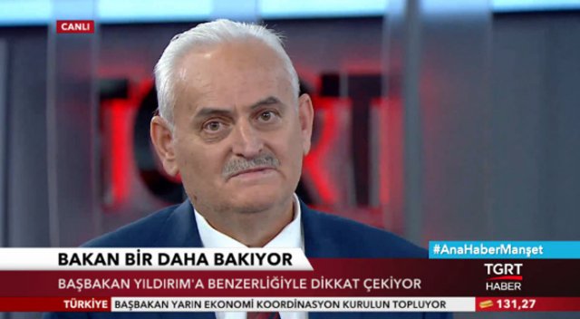 Binali Yıldırım'a benzeyen Zekeriya Yetkin TGRT Haber'de