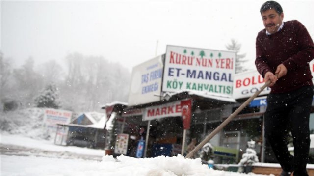 Bolu Dağı beyaza büründü