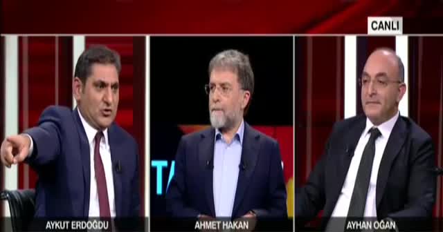 CNN Türk'te olay kavga! Aykut Erdoğdu ile Ayhan Oğan birbirine girdi