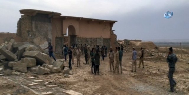DEAŞ’ın yıktığı antik kent Nemrut harabeye döndü