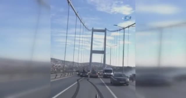 15 Temmuz Şehitler Köprüsü'nde drift yapan genç yakalandı