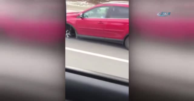 Akan trafikte tehlikeli görüntü
