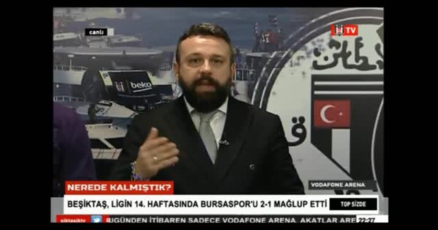 Beşiktaş'taki patlama, Beşiktaş TV yayınına yansıdı