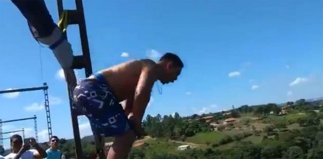 Brezilya’da ’bungee jumping’ faciası