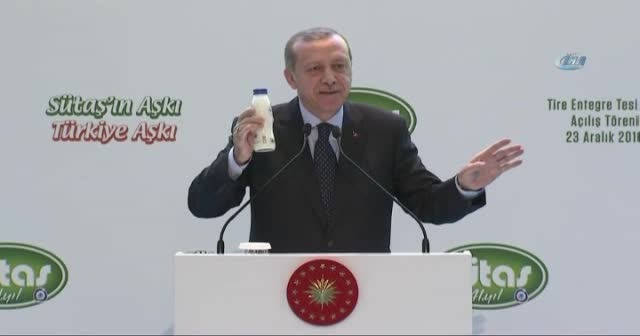 Cumhurbaşkanı Erdoğan "milli içkimiz ayrandır" sözlerini yineledi