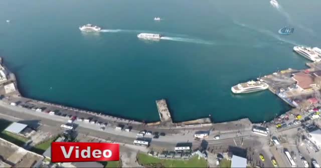 Dolgu yapılacak Üsküdar Sahili havadan görüntülendi