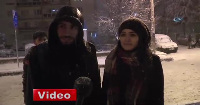 Eskişehir'de kar topu savaşı