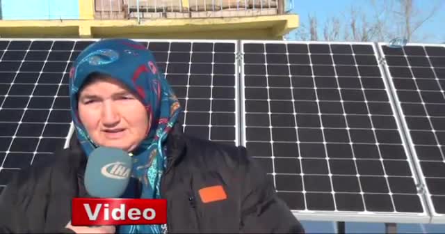 Kezban teyze köyüne güneş enerji santrali kurdu