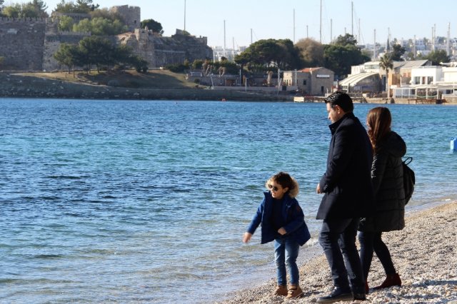 Bodrum’da Ocak ayında baharı yaşadılar