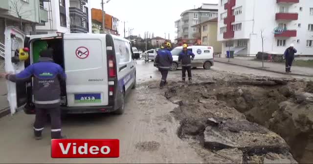 Bolu’da doğalgaz borusu patladı