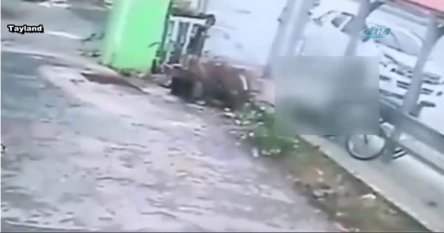 Kamyonet otobüs durağına daldı