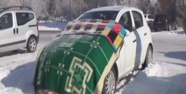 Kars’ta araçlara çatı şilteli önlem