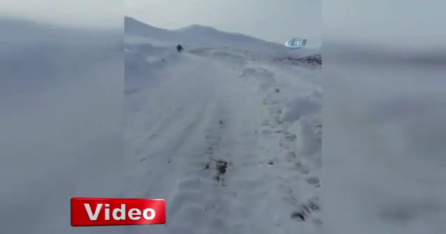 Kızakla hasta kurtarma operasyonu