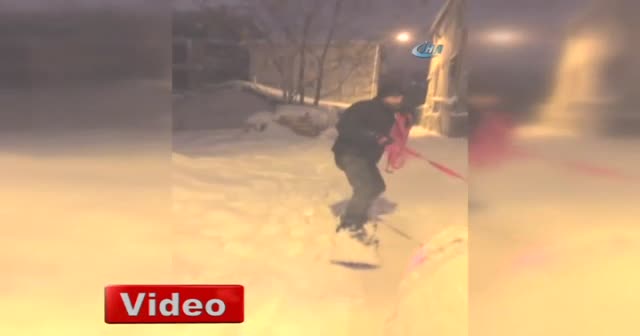 Mahallede snowboard keyfi